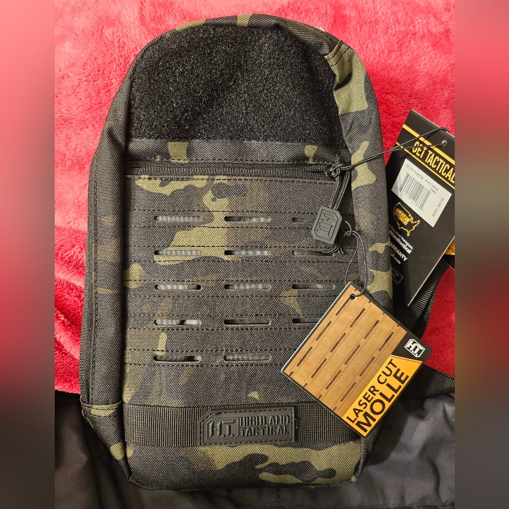 NWT Highland Tactical Small‎ Crossbody Backpack Laser Cut Molle